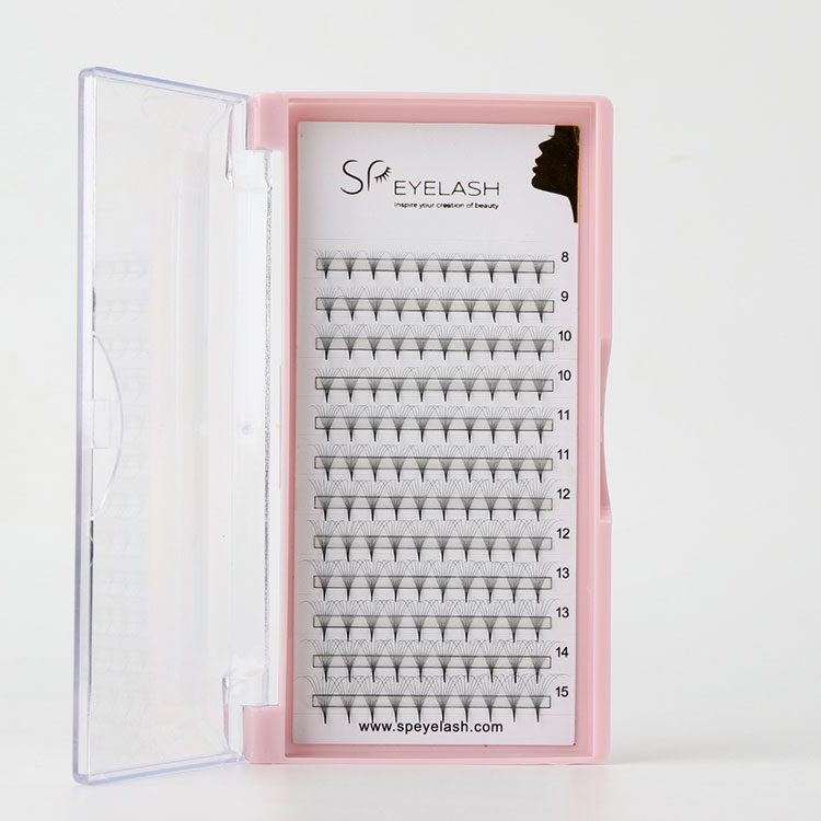 8D předem vyrobené fanoušky Lash Extensions
